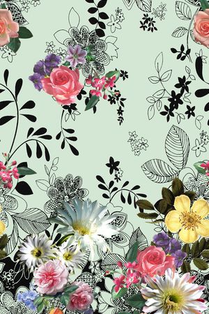 花卉印花华亿平台图片