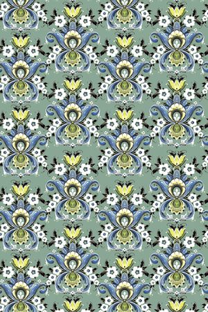 复古印花华亿平台图片