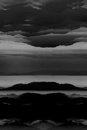 山水画印花华亿平台图片