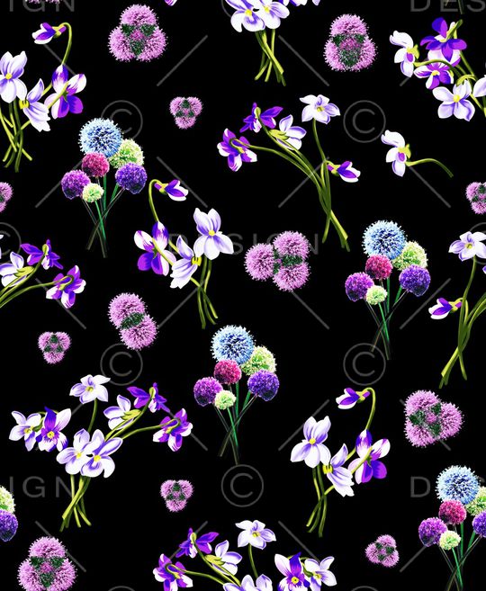 花卉印花华亿平台图片