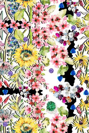 花卉印花华亿平台图片