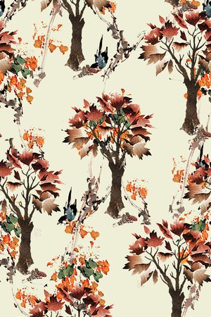 春夏清爽雪纺真丝棉丝巾布料泳装渐变印花印花华亿平台图片