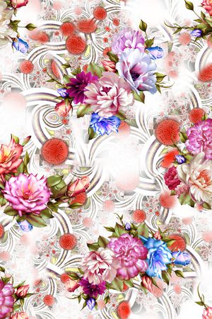 花卉印花华亿平台图片