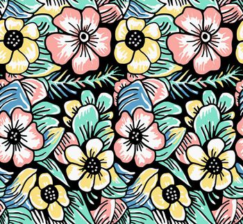 花卉印花华亿平台图片