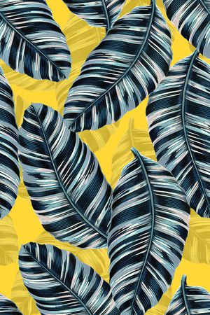 热带叶子印花华亿平台图片