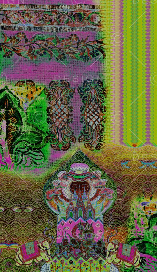 夸张印花华亿平台图片