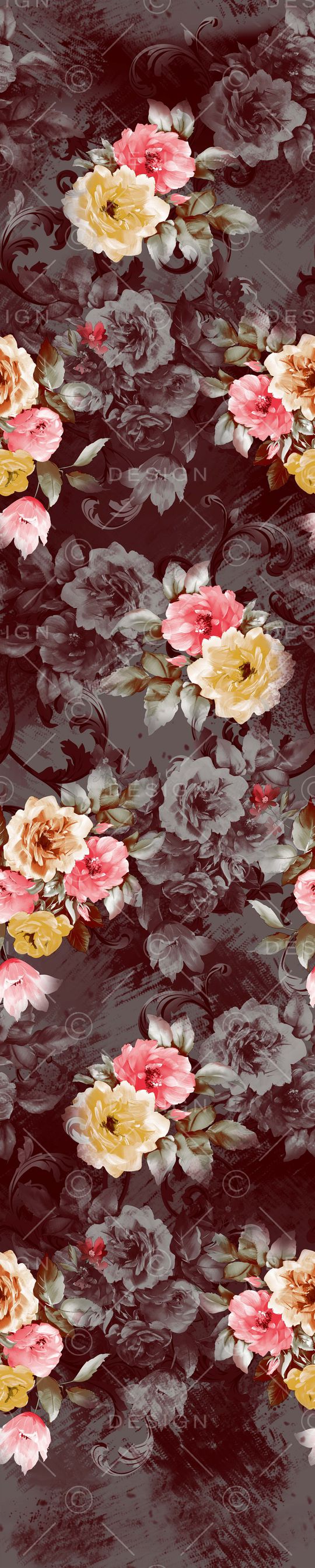 牡丹印花华亿平台图片