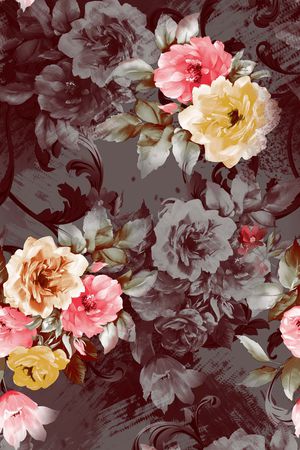 牡丹印花华亿平台图片