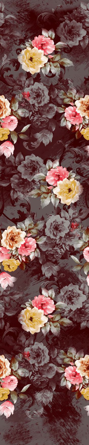 牡丹印花华亿平台图片