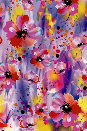 丝巾印花华亿平台图片