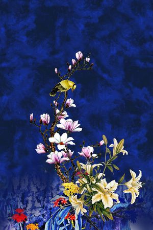 中国风印花华亿平台图片