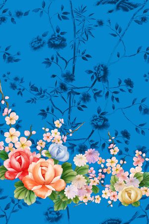 牡丹印花华亿平台图片