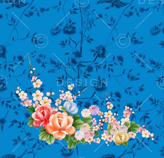 牡丹印花华亿平台图片