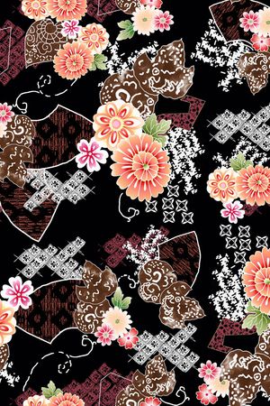 花卉印花华亿平台图片