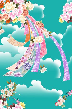 工笔花卉印花华亿平台图片