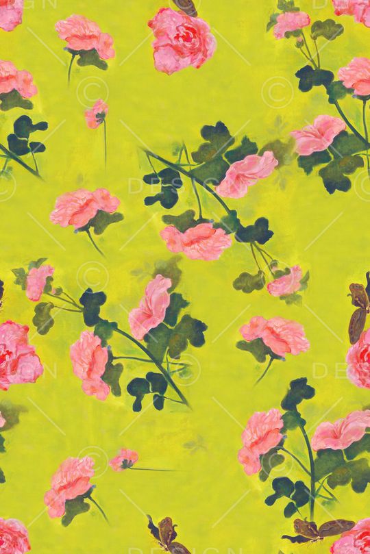 花卉印花华亿平台图片