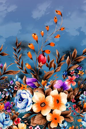 花卉印花华亿平台图片