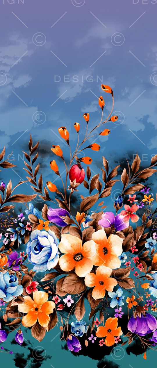 花卉印花华亿平台图片