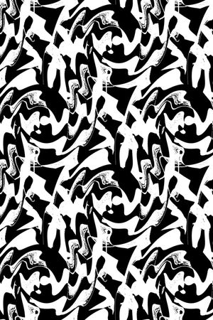 黑白几何印花华亿平台图片