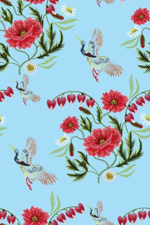 罂粟花印花华亿平台图片