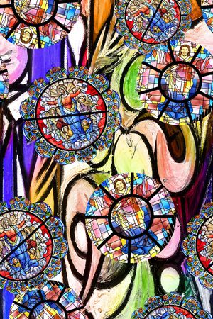 马赛克印花华亿平台图片