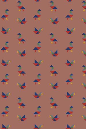 七巧板印花华亿平台图片