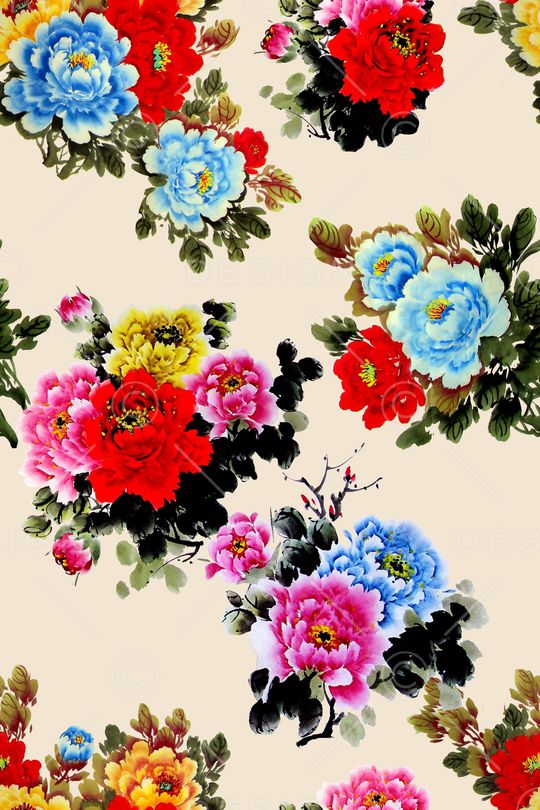 花卉印花华亿平台图片