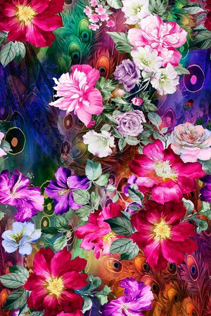 花朵印花华亿平台图片