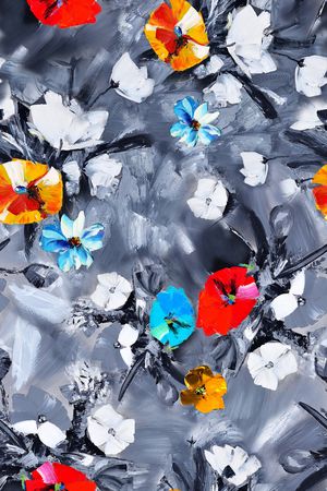 花卉印花华亿平台图片