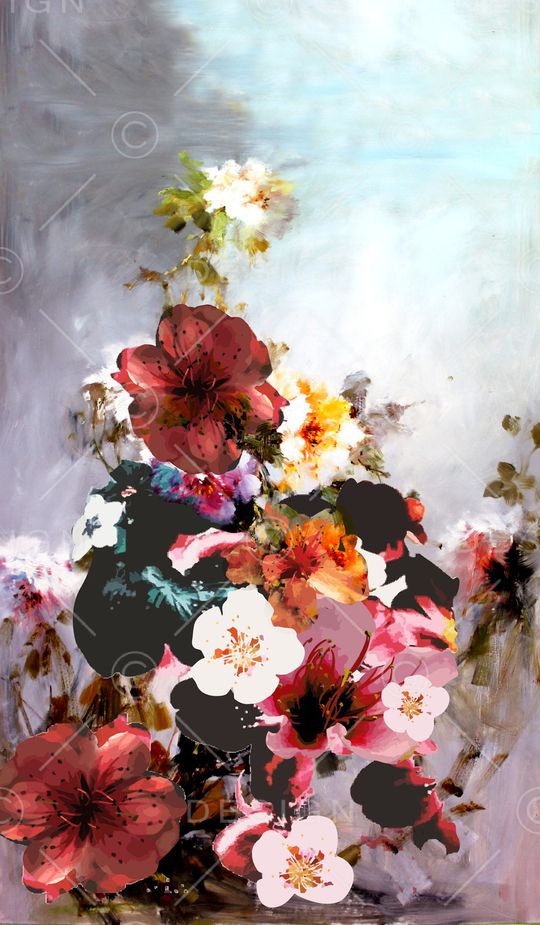 花卉印花华亿平台图片