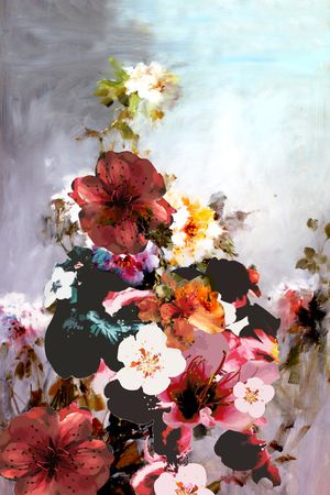 花卉印花华亿平台图片