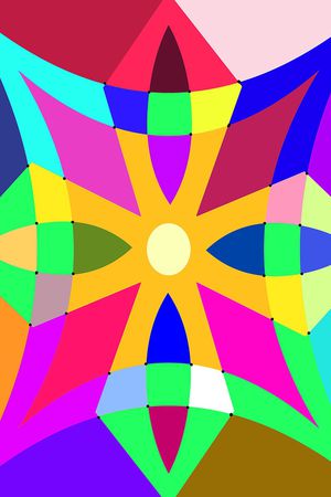 不规则几何印花华亿平台图片