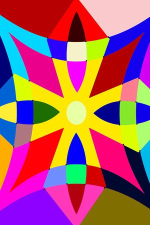 不规则几何印花华亿平台图片