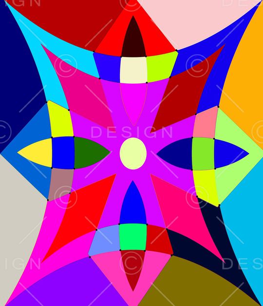 不规则几何印花华亿平台图片