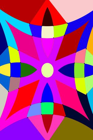 不规则几何印花华亿平台图片