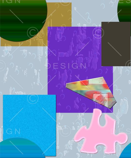 不规则几何印花华亿平台图片