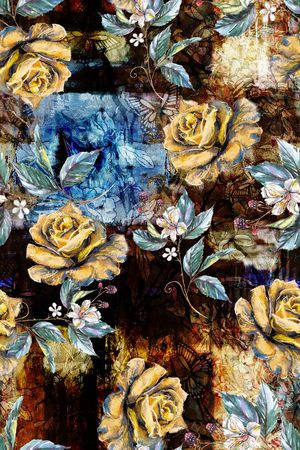 玫瑰印花华亿平台图片