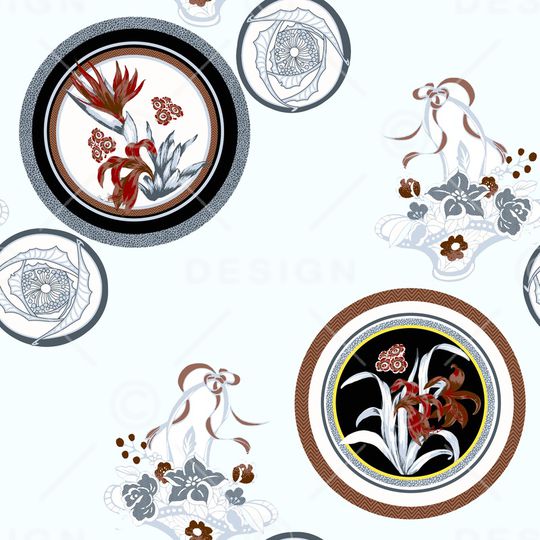 圆形印花华亿平台图片