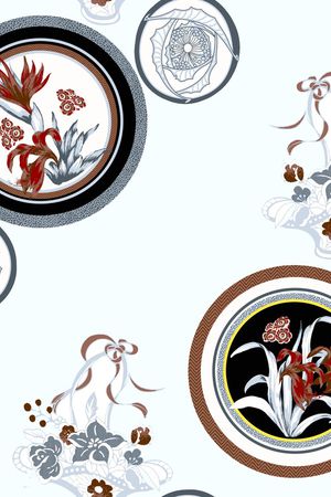 圆形印花华亿平台图片