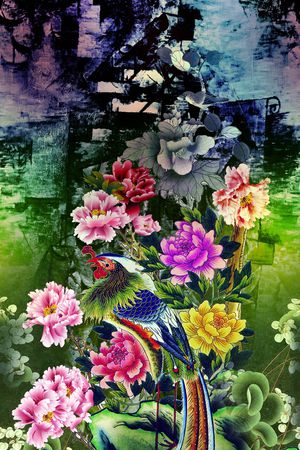 中国风印花华亿平台图片