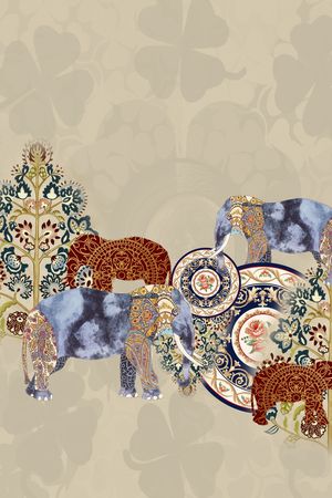 中国风印花华亿平台图片