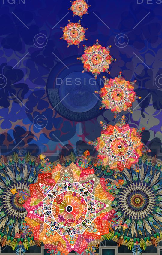 中国风印花华亿平台图片