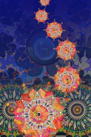 中国风印花华亿平台图片