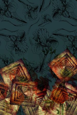 花卉印花华亿平台图片