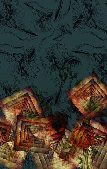 花卉印花华亿平台图片