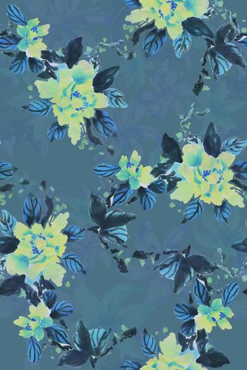 水墨印花华亿平台图片