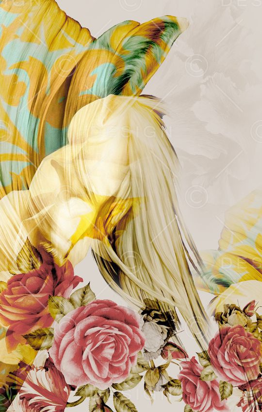 花卉印花华亿平台图片