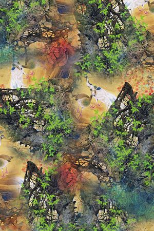 花卉印花华亿平台图片