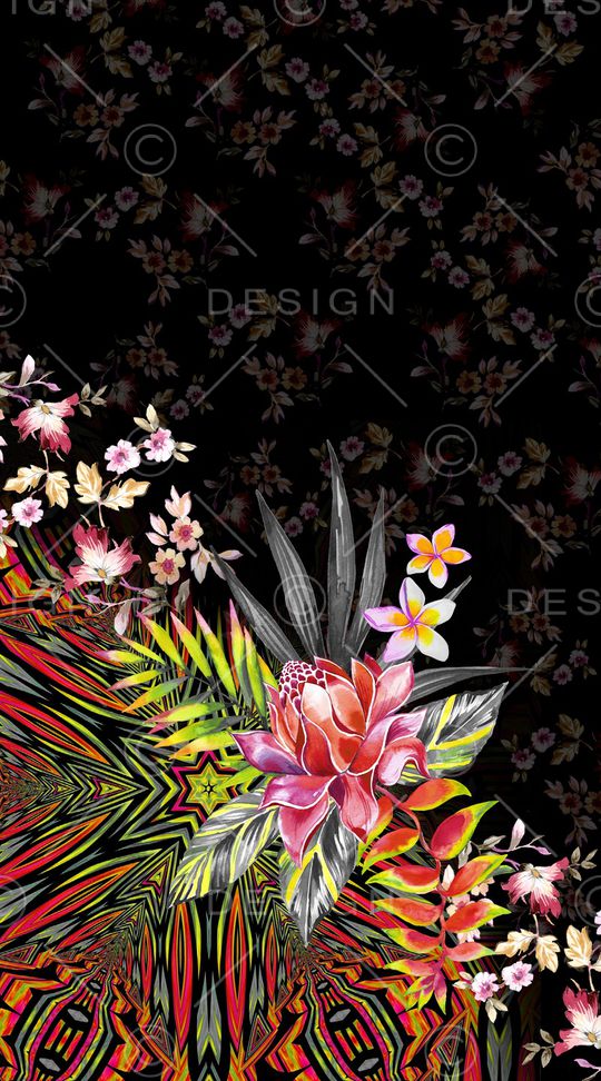 花卉印花华亿平台图片