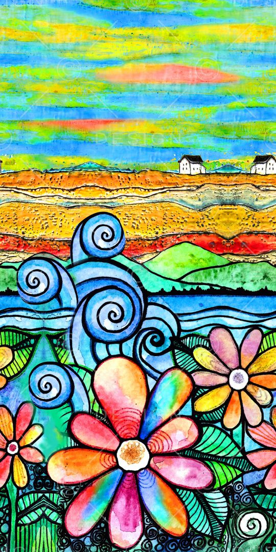 花卉印花华亿平台图片